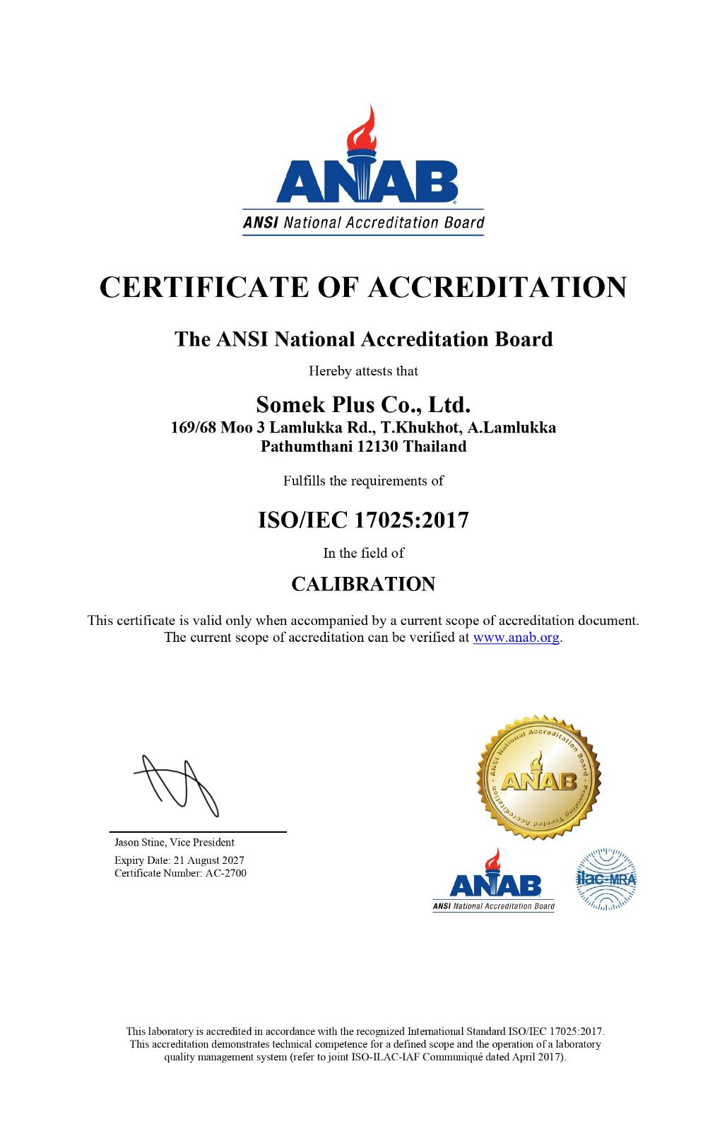 Lab Calibration Services | Somek Plus